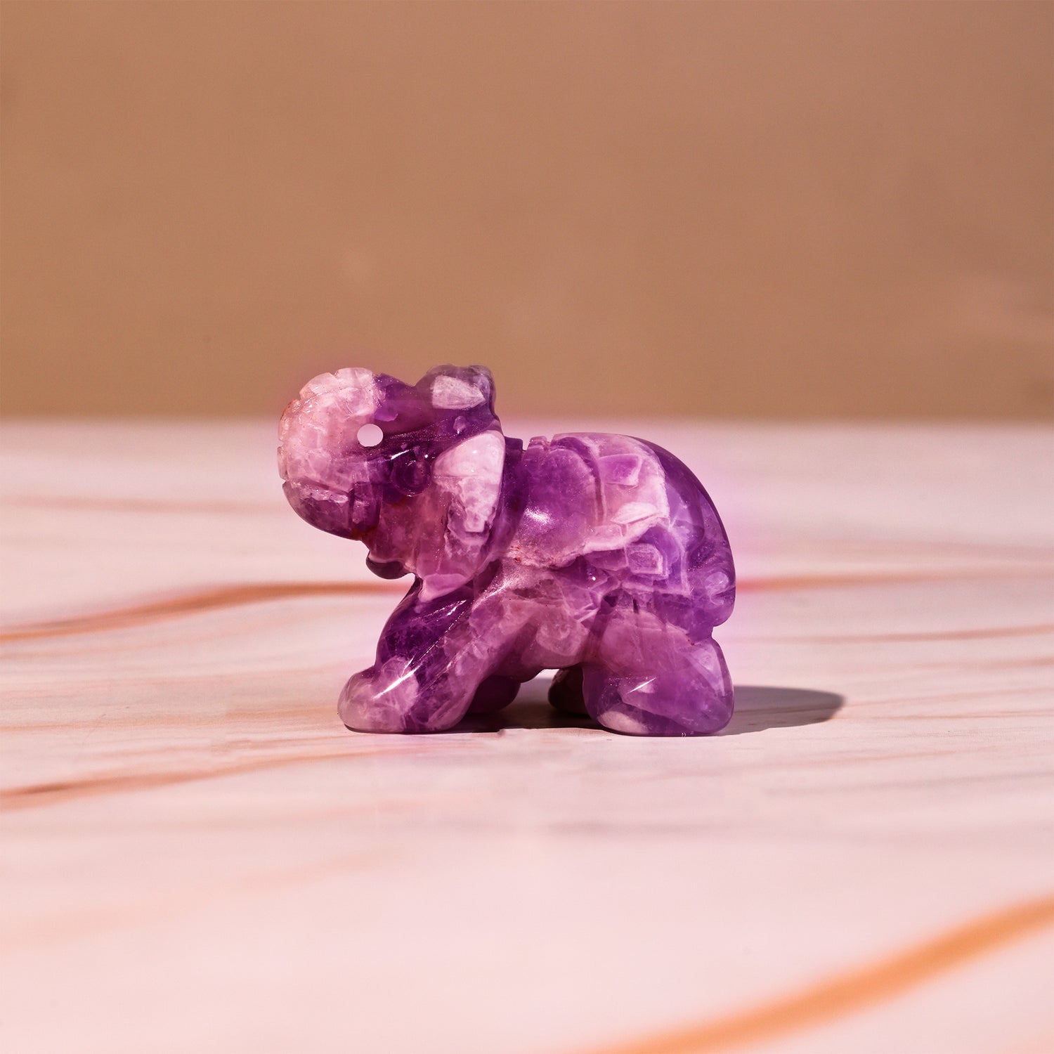 Amethyst Crystal Elephant - Abhimantrit