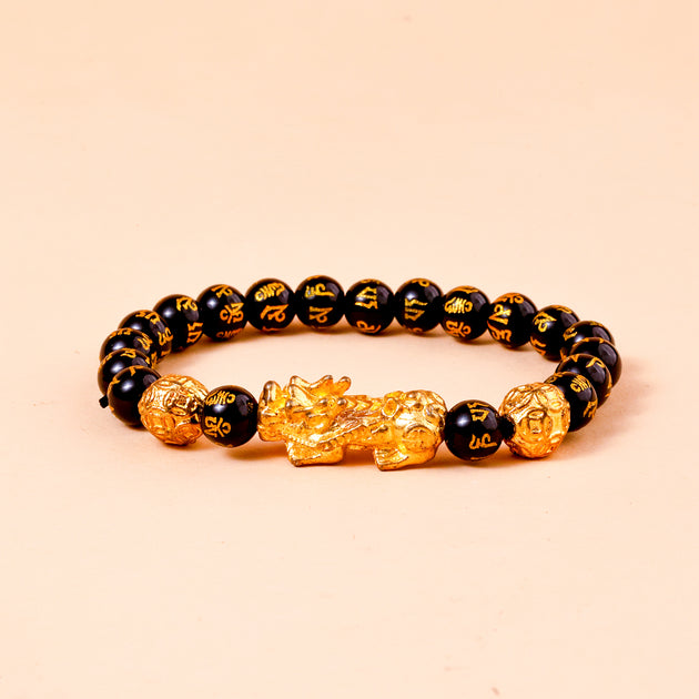 Finance Wealth Enhancer: Feng shui Black Obsidian with Pixu