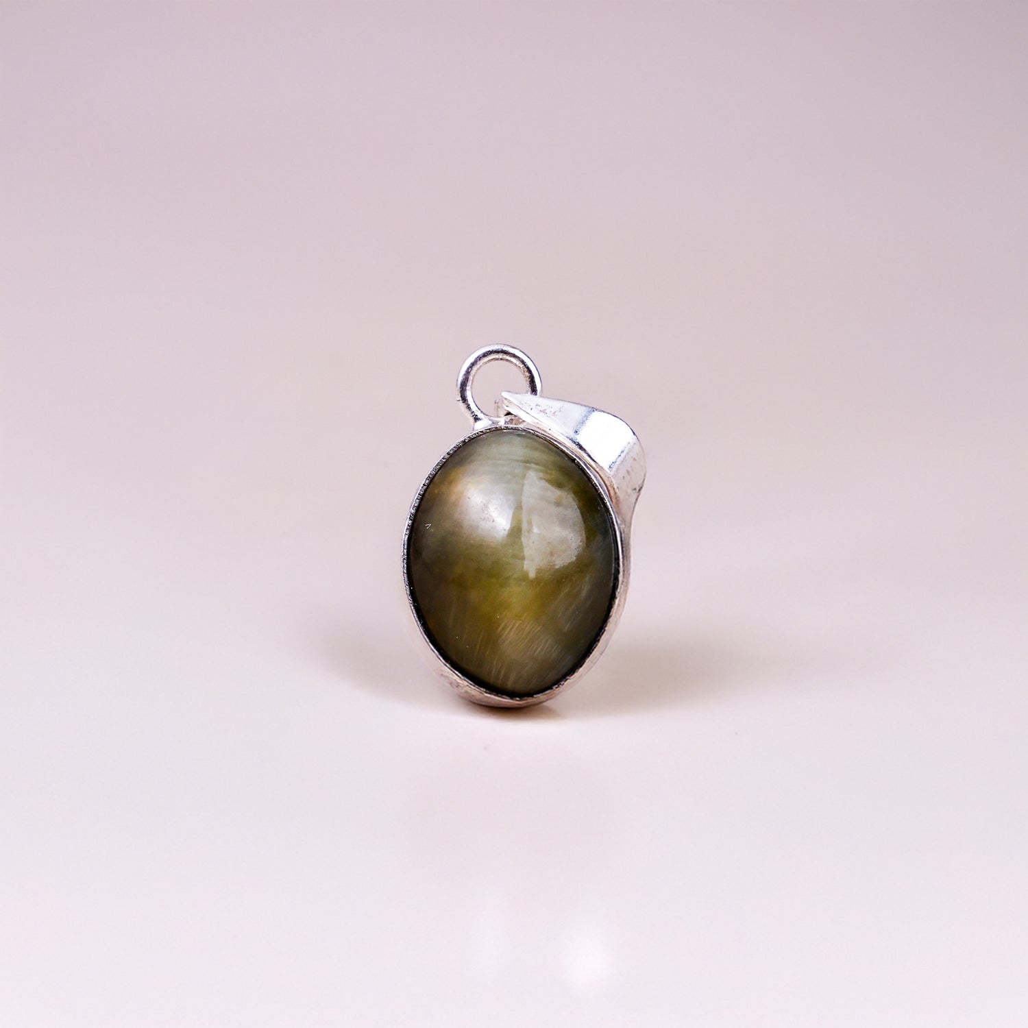 Cat Eye Stone Pendant - Abhimantrit & Certified