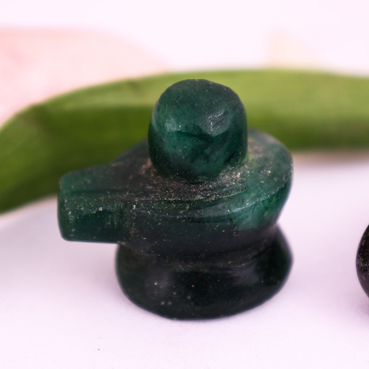 Green Jade Shivling - Abhimantrit