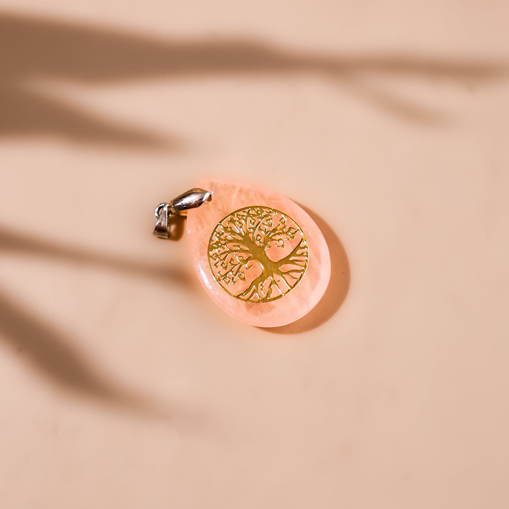 Rose Quartz Life of Tree Pendant