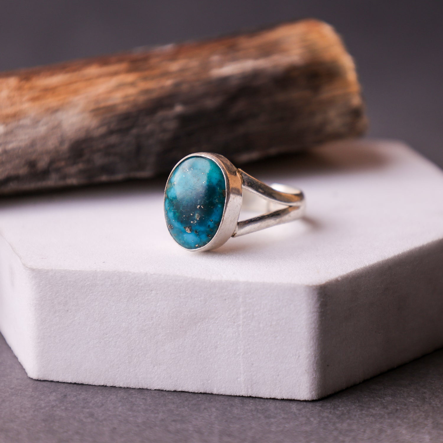Turquoise (Firoza) Ring - Abhimantrit & Certified