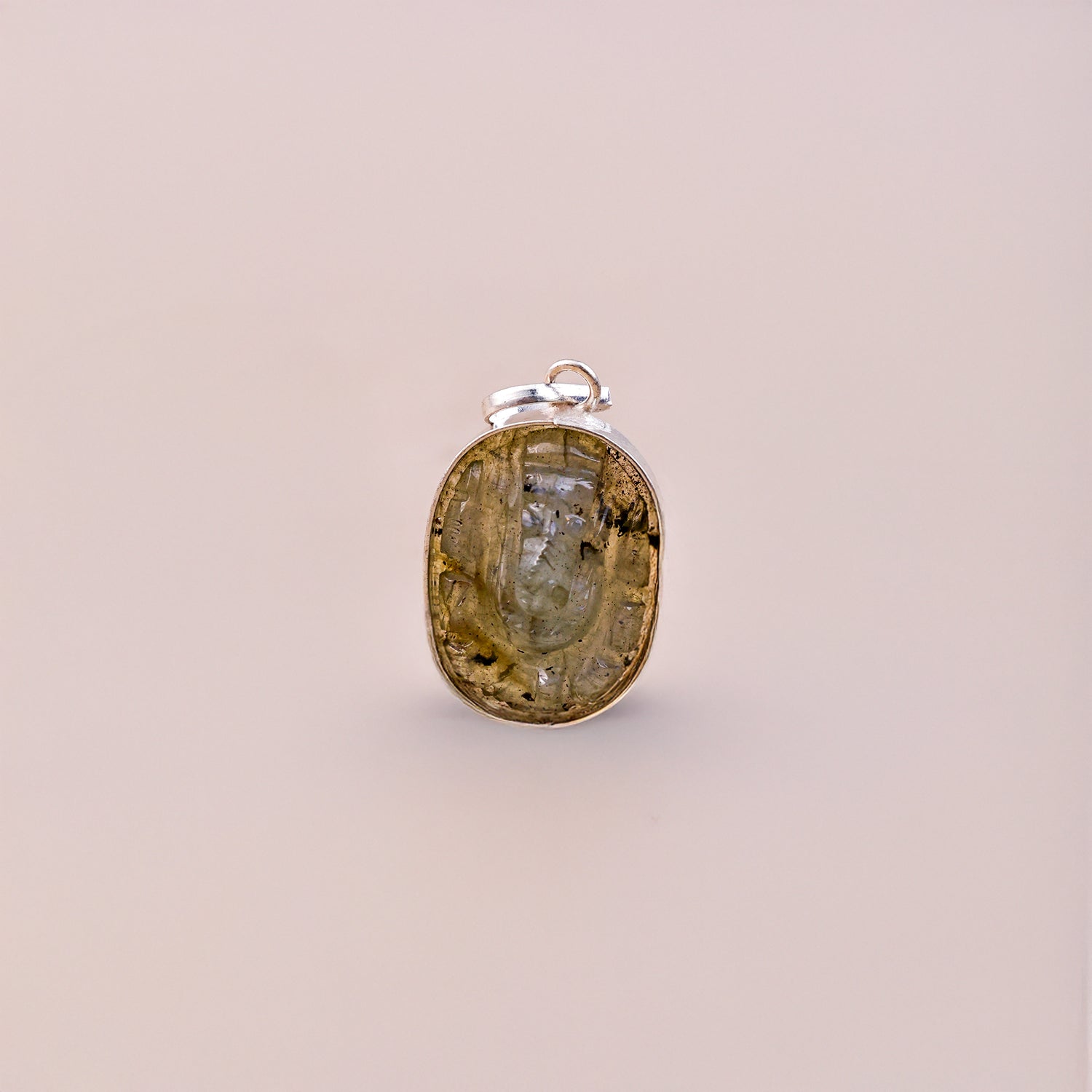 Labradorite Ganesha Pendant - Abhimantrit