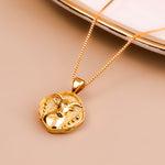 Capricorn Zodiac Sing Gold Plated Pendant