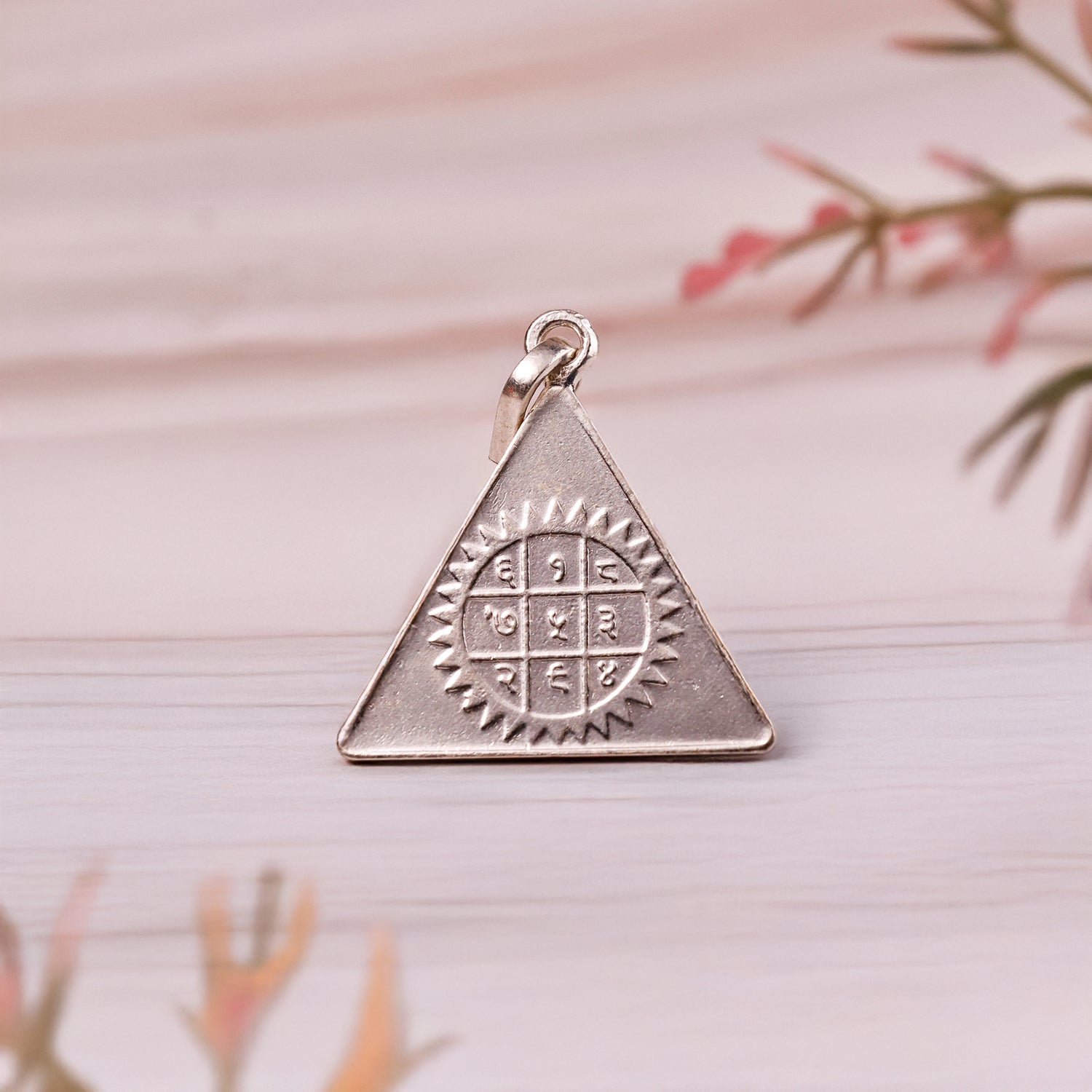 Trishakti Silver Surya Budh Yantra Pendant - Abhimantrit