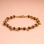 Gold Plated Rudraksha Bracelet