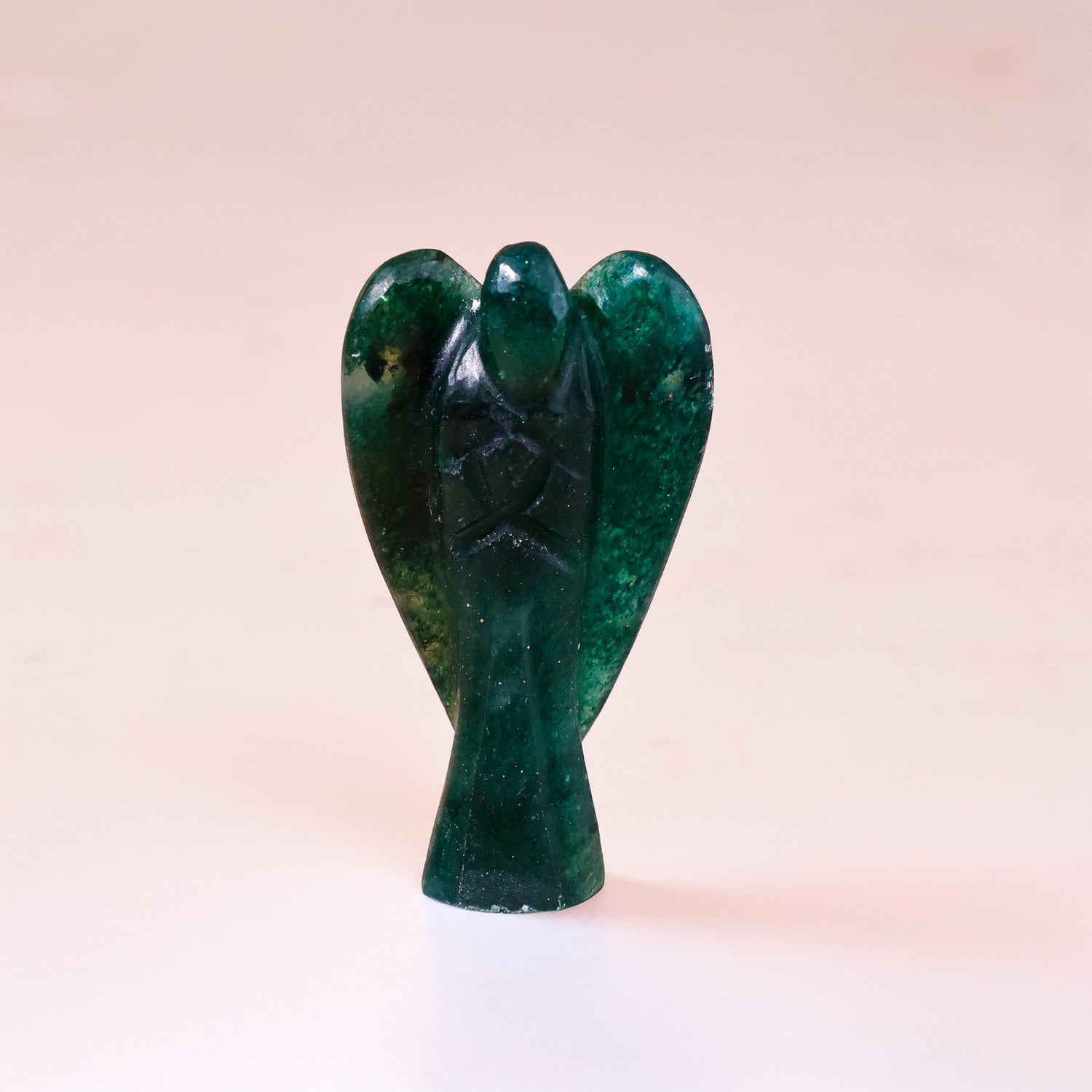 Green Jade Crystal Angle - Abhimantrit