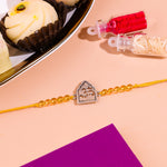 92.5 Pure Silver OM Rakhi - Abhimantrit & Certified