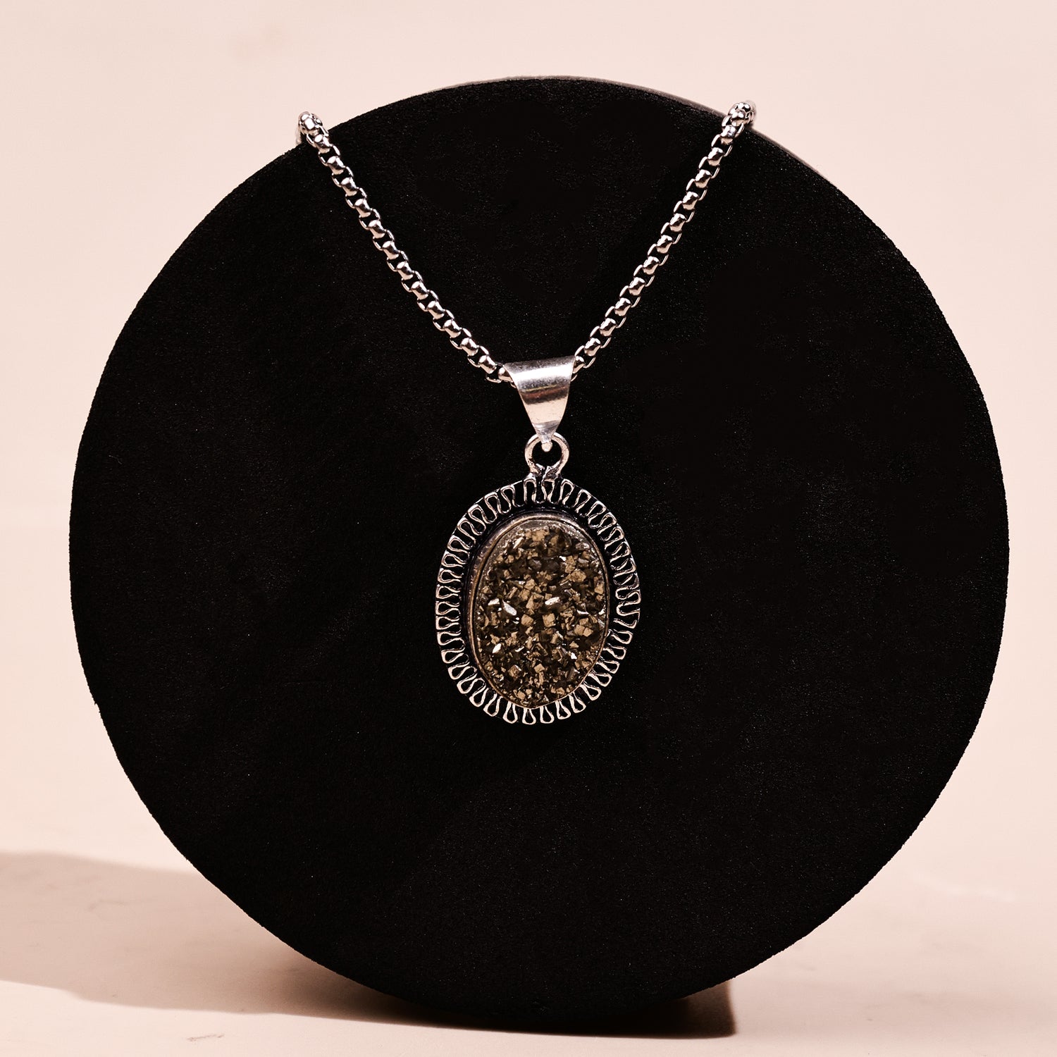 Pyrite Pendant for Wealth & Money - Abhimantrit