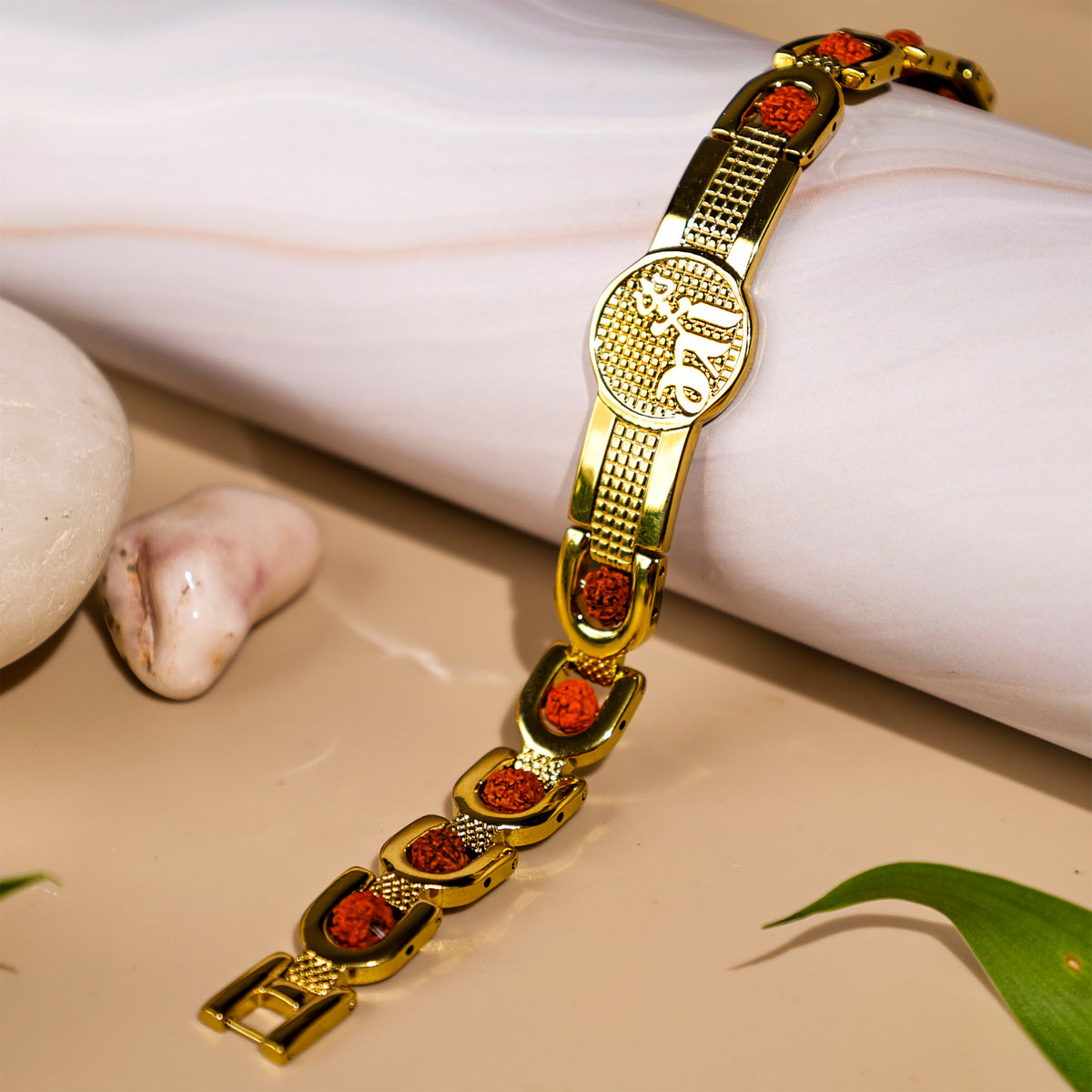 Maa with Rudraksha Bracelet (IGP Gold Plating)- Abhimantrit