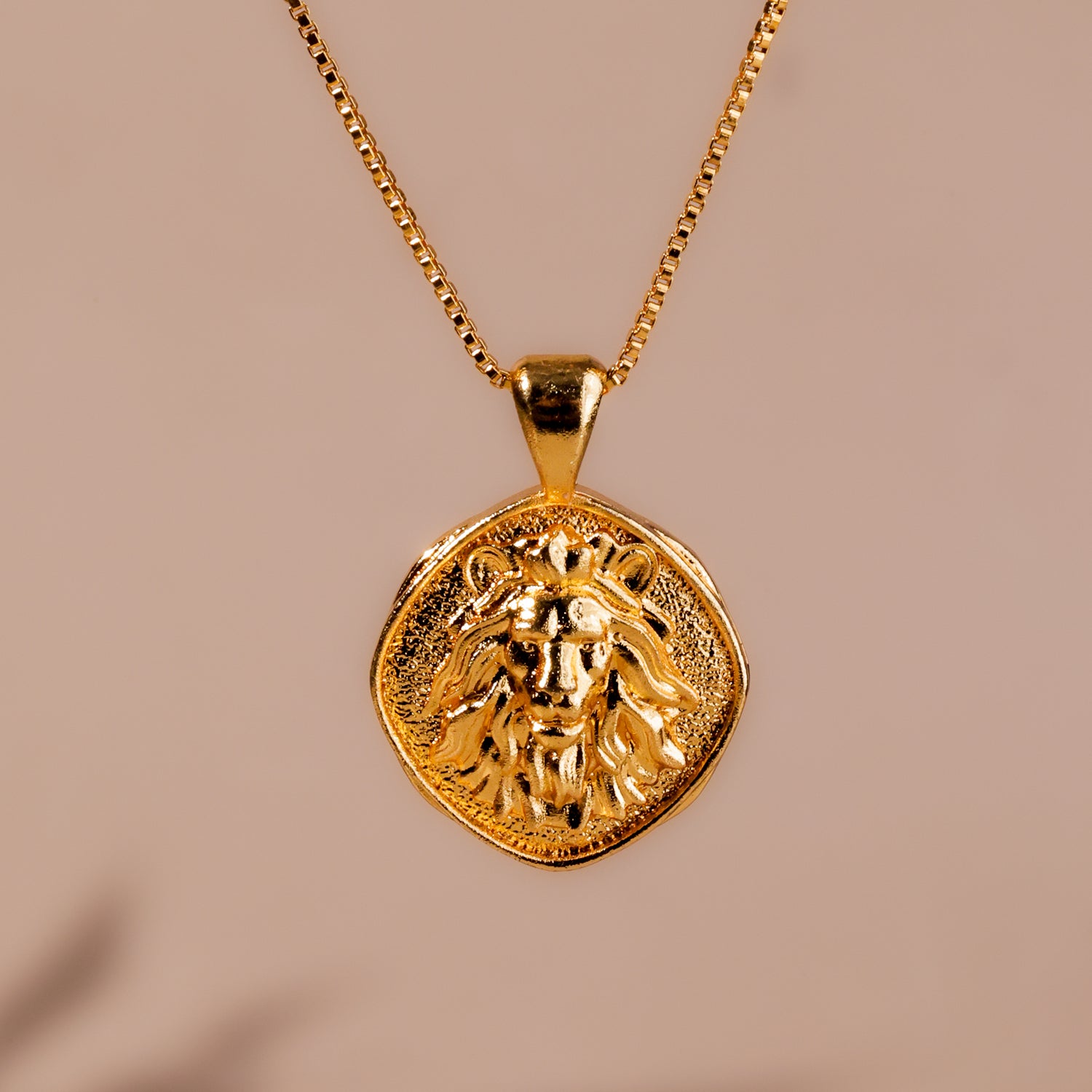 Leo Zodiac Sign Gold Plated Pendant - Abhimantrit