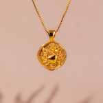 Cancer Zodiac Sing Gold Plated Pendant
