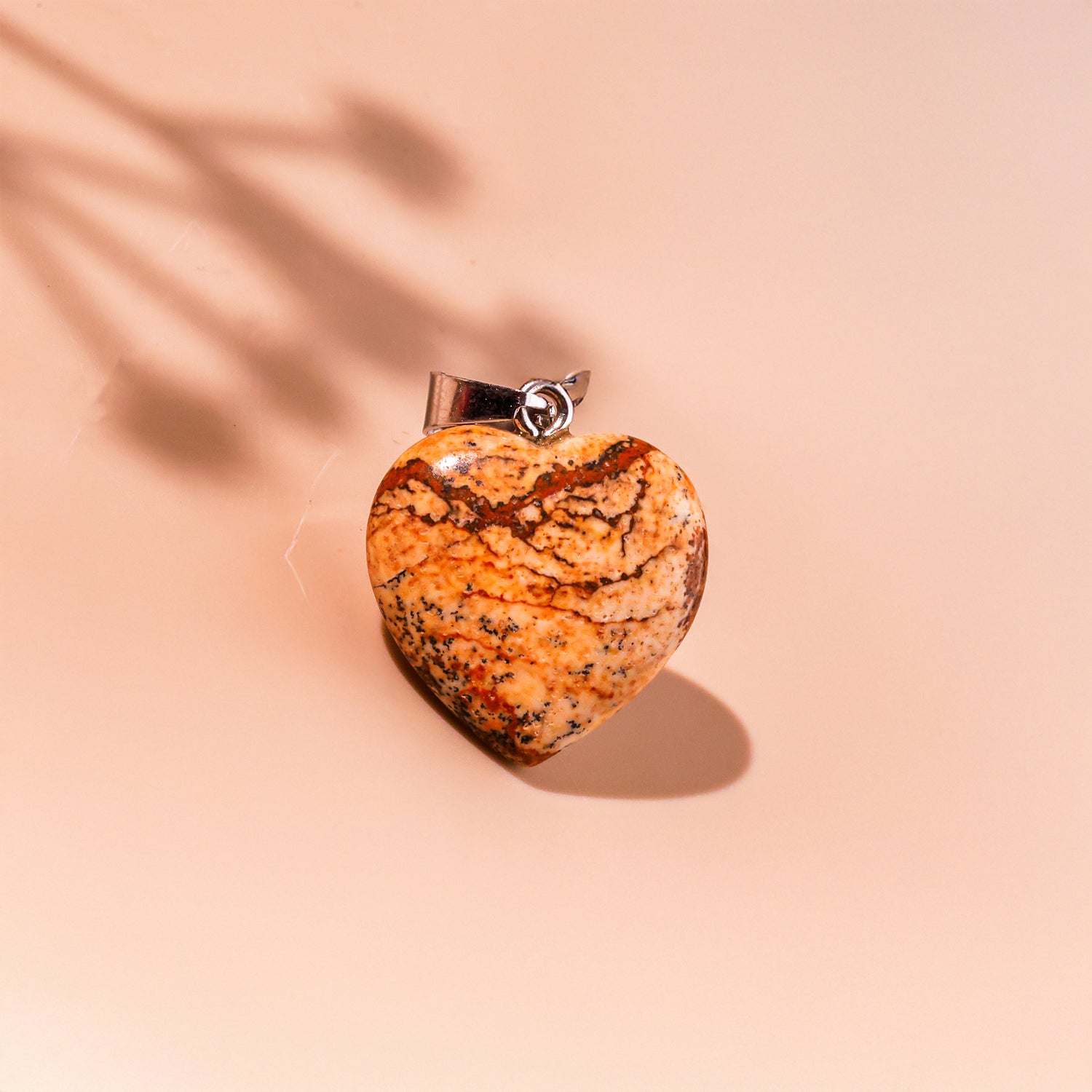 Jasper Heart Pendant - Abhimantrit & Certified
