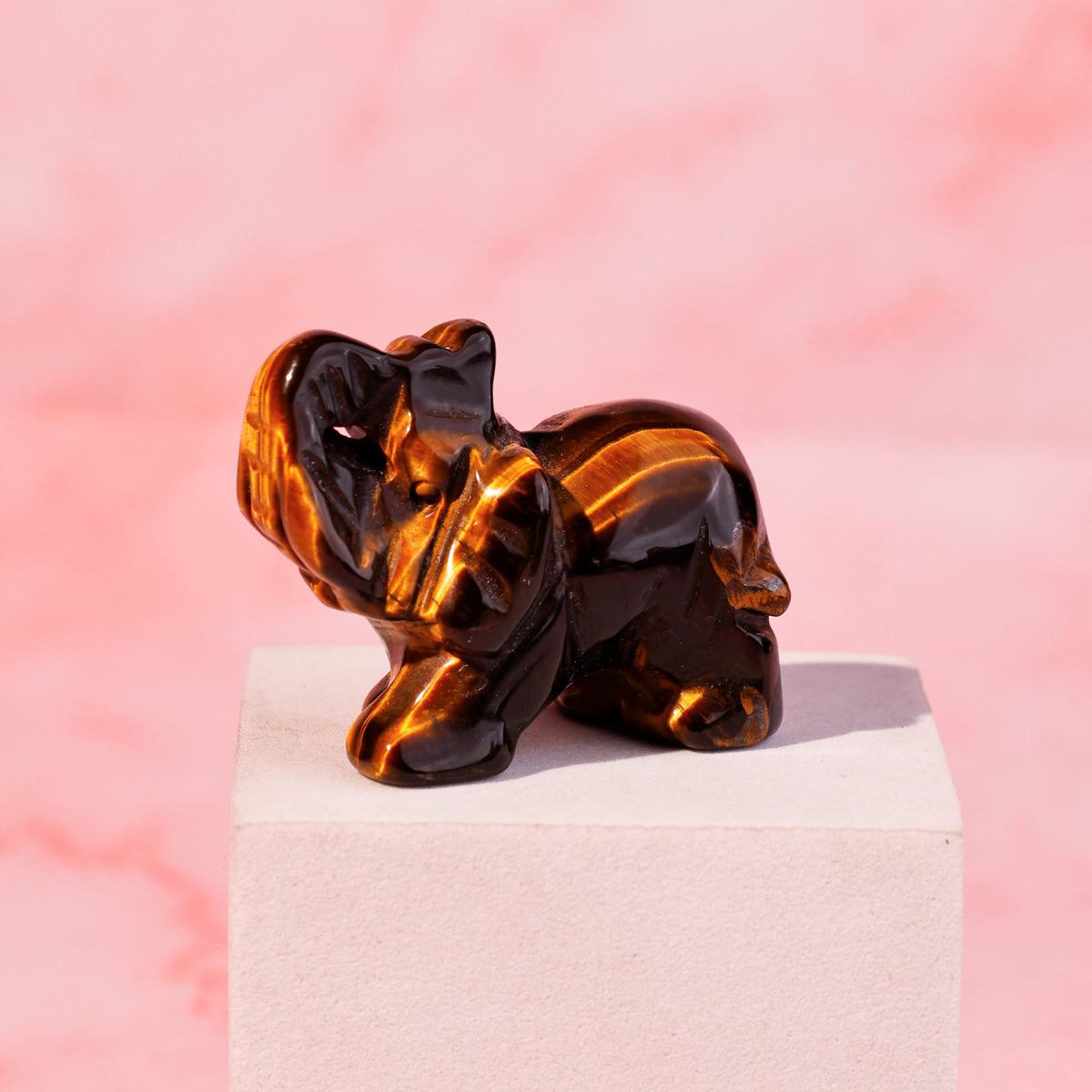 Tiger Eye Crystal Elephant