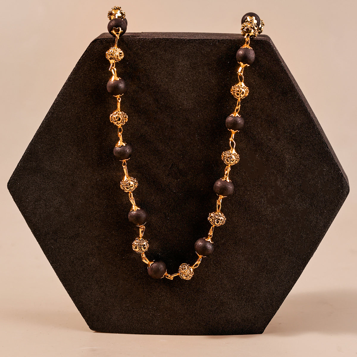 Karungali Beads Malai Silver