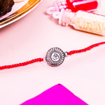 92.5 Pure Silver Round OM Rakhi