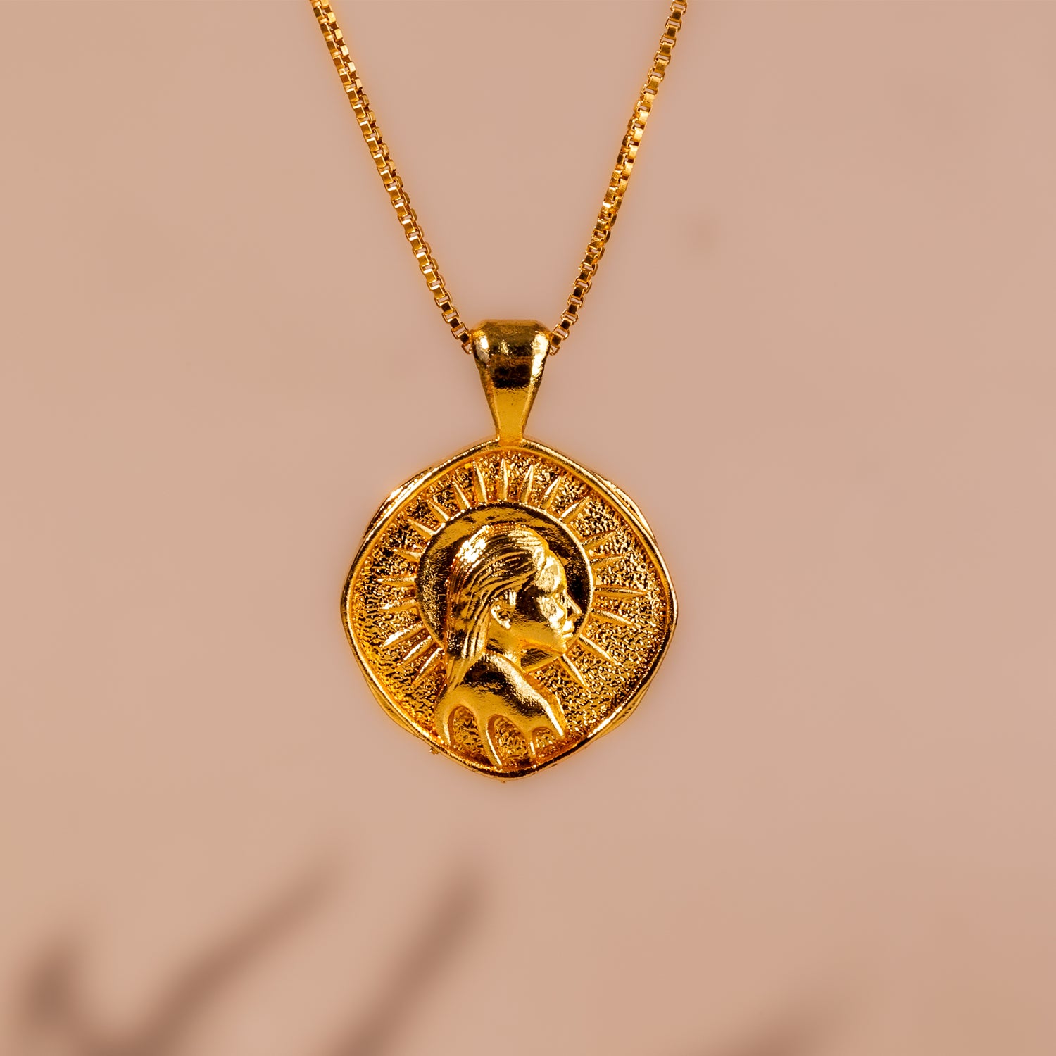 Virgo Zodiac Sing Gold Plated Pendant- Abhimantrit