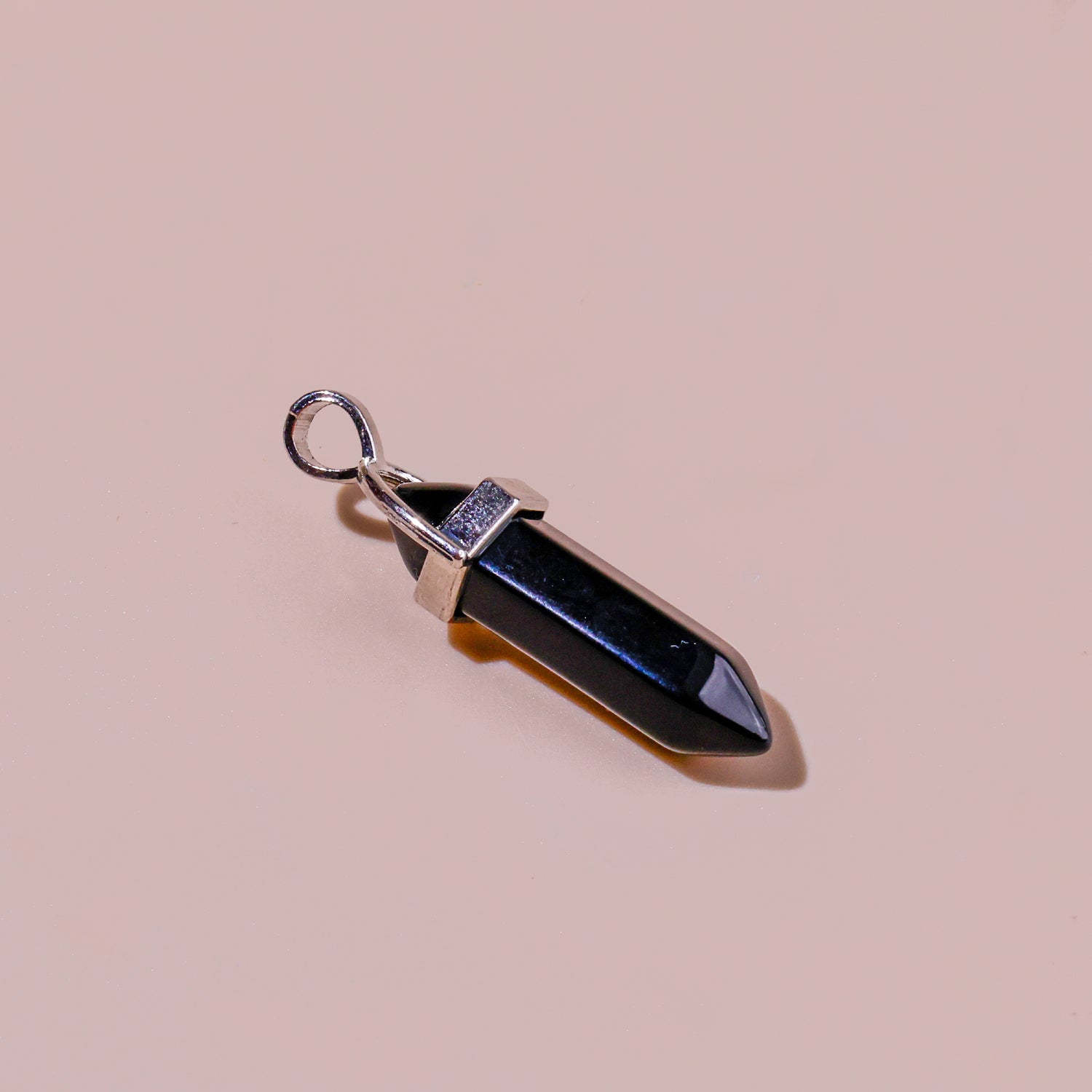 Black Tourmaline Pen Shape Pandent - Abhimantrit