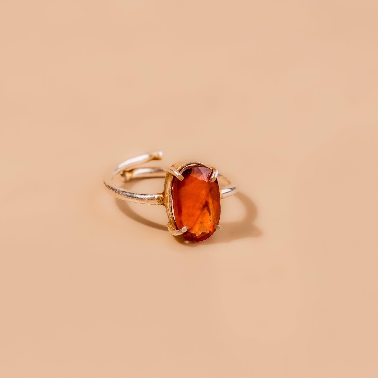 Rahu Hessonite Ring - Abhimantrit & Certified