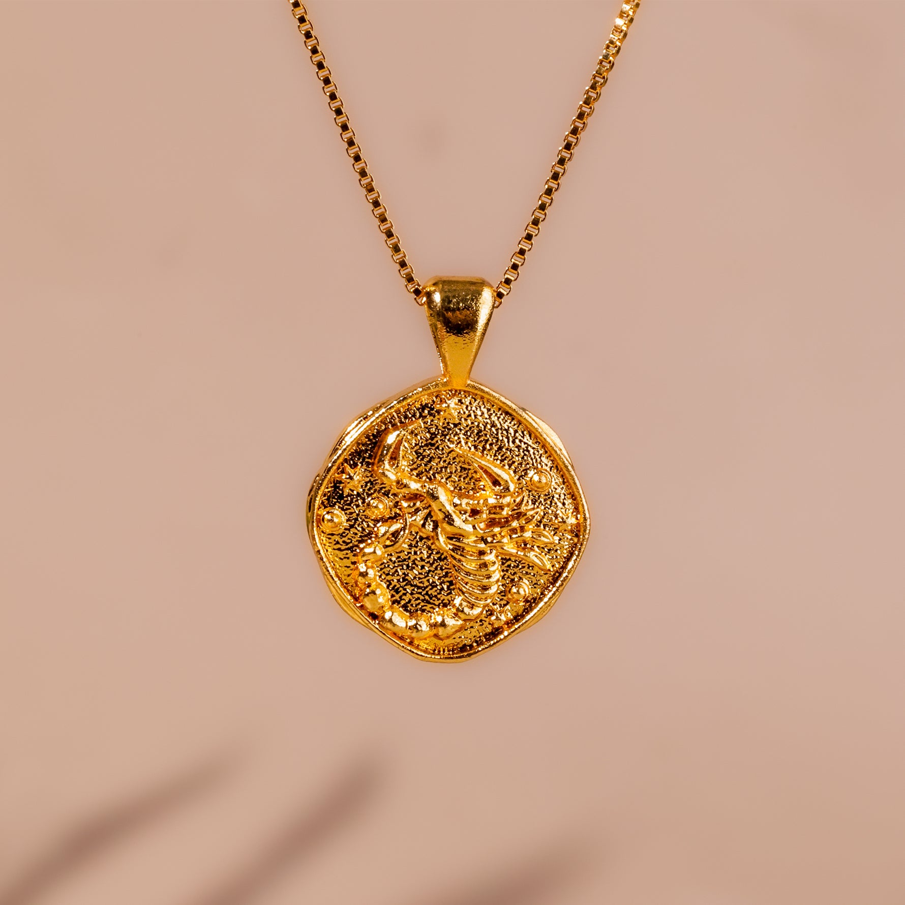 Scorpio Zodiac Sign Gold Plated Pendant