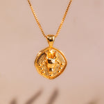 Taurus Zodiac Sing Gold Plated Pendant
