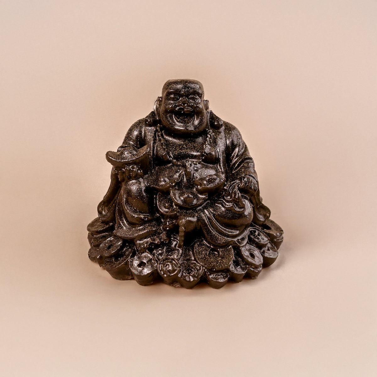 Pyrite Dust Laughing Buddha