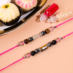 Moon stone and pyrite rakhi combo - Abhimantrit