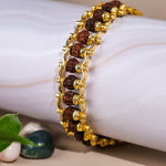 Gold Plated Rudraksha Bracelet - Abhimantrit