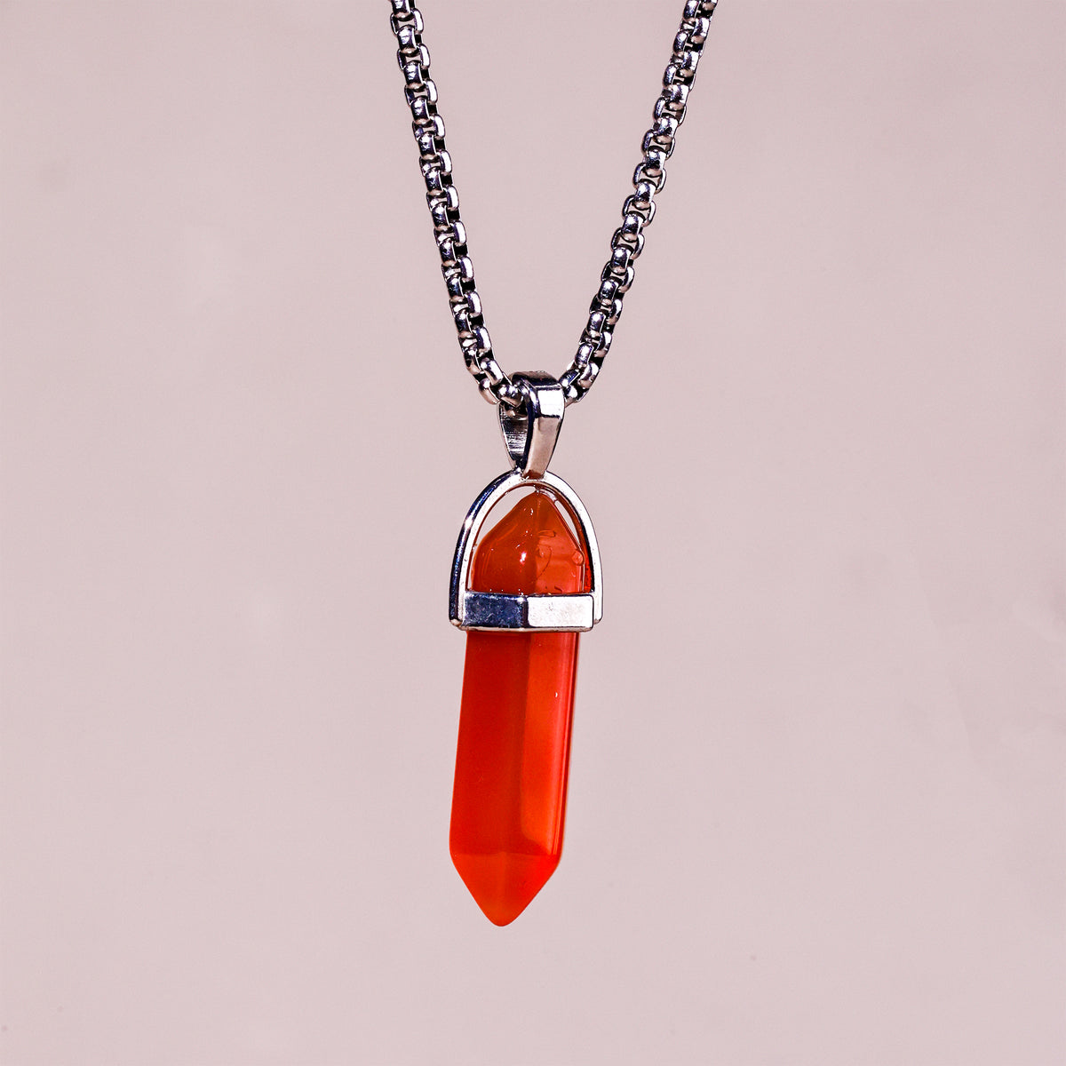 Red Carnelian Pen Shape Pendant