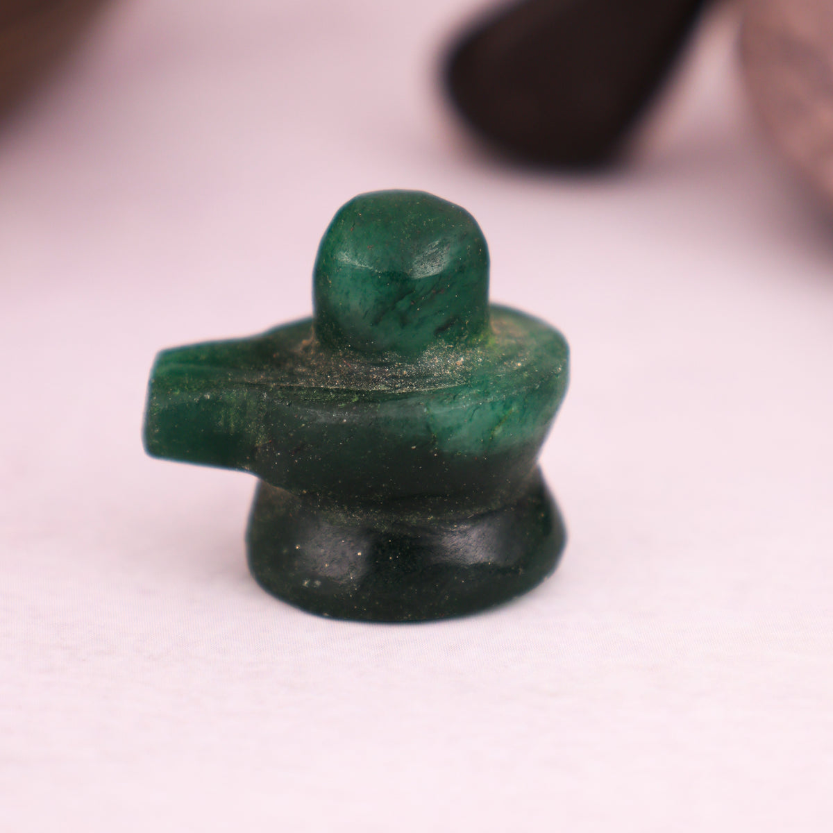 Green Jade Shivling - Abhimantrit