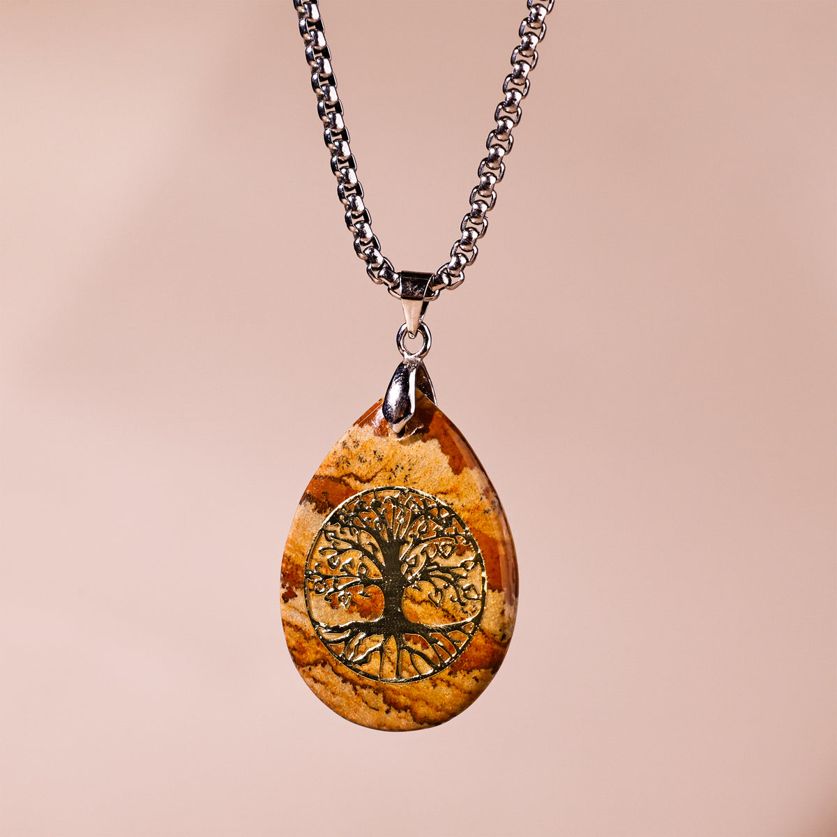 Jasper Life of Tree Pendant