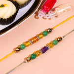 Amethyst stone rakhi - Abhimantrit