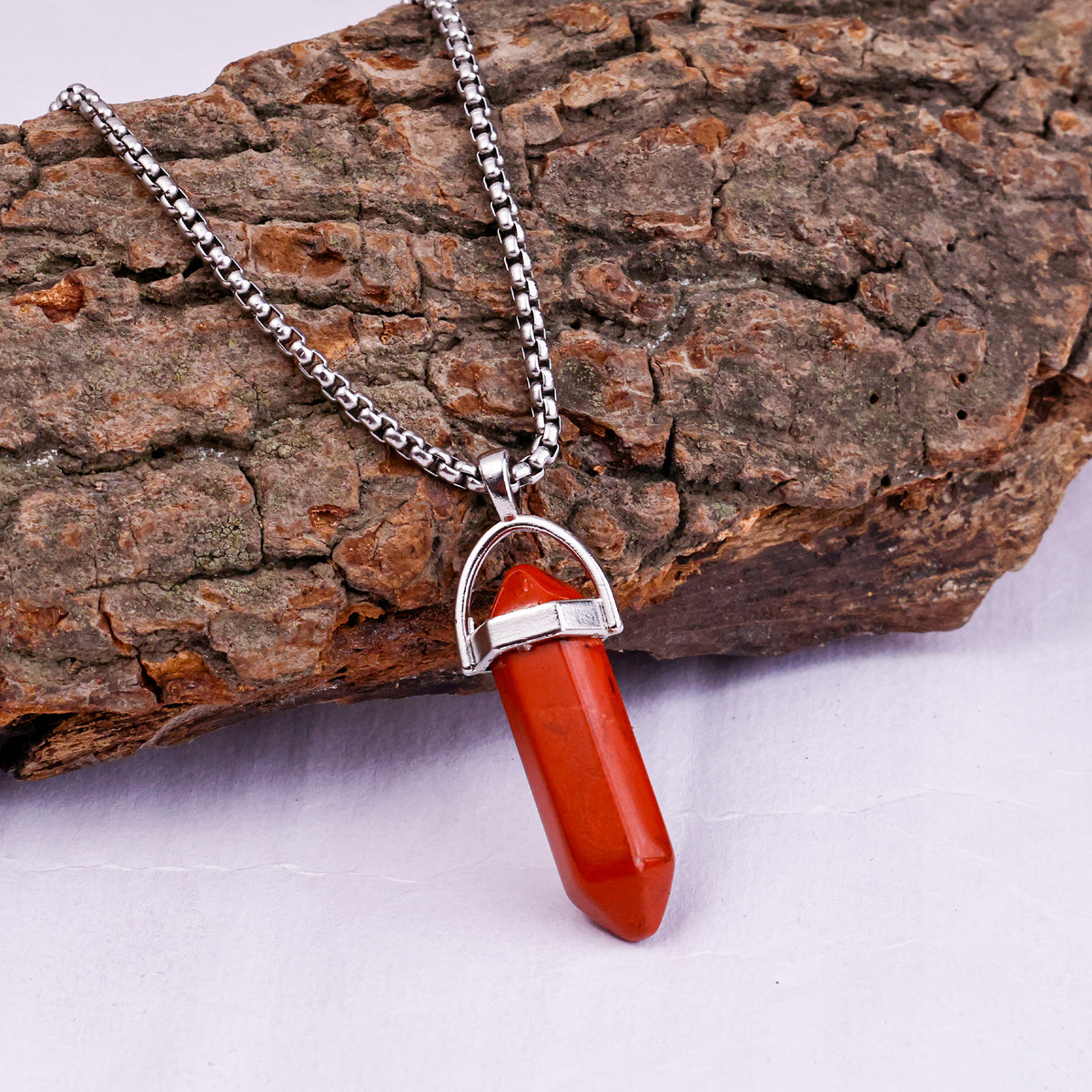 Red Jasper Pen Shape Pandent