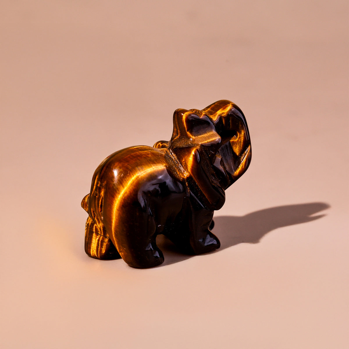 Tiger Eye Crystal Elephant