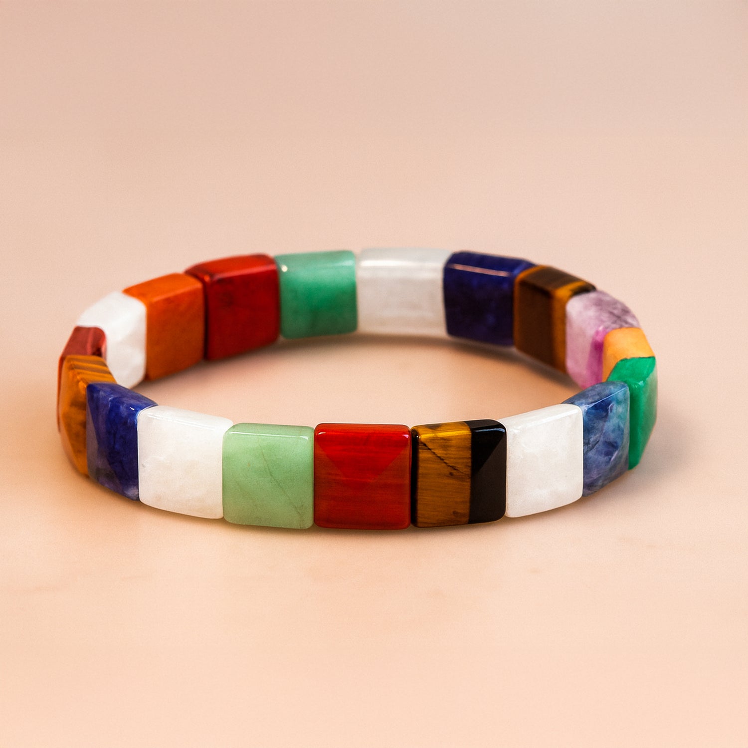 7 Chakra Pyramid Bracelet - Abhimantrit