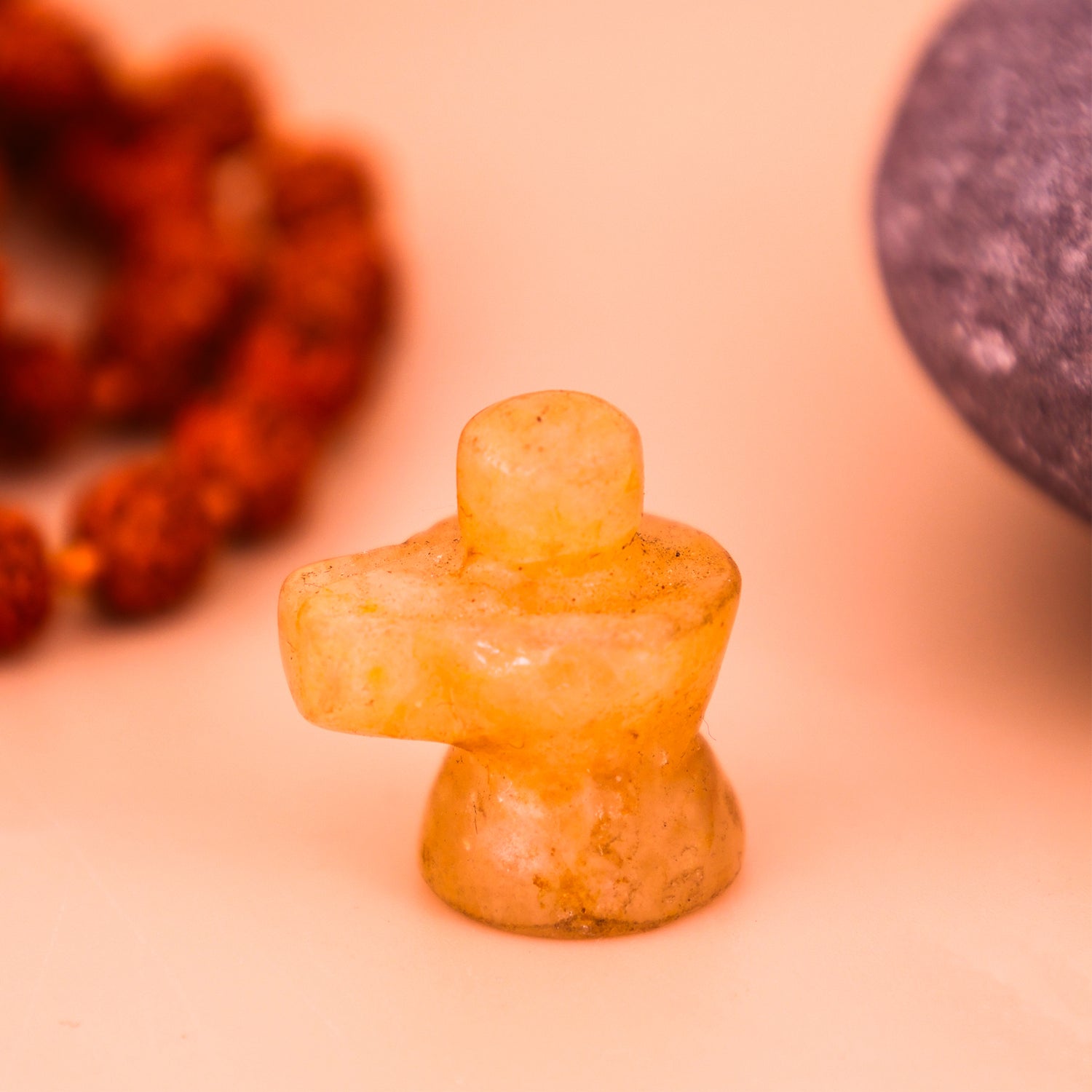 Yellow Carnelian Shivling - Abhimantrit