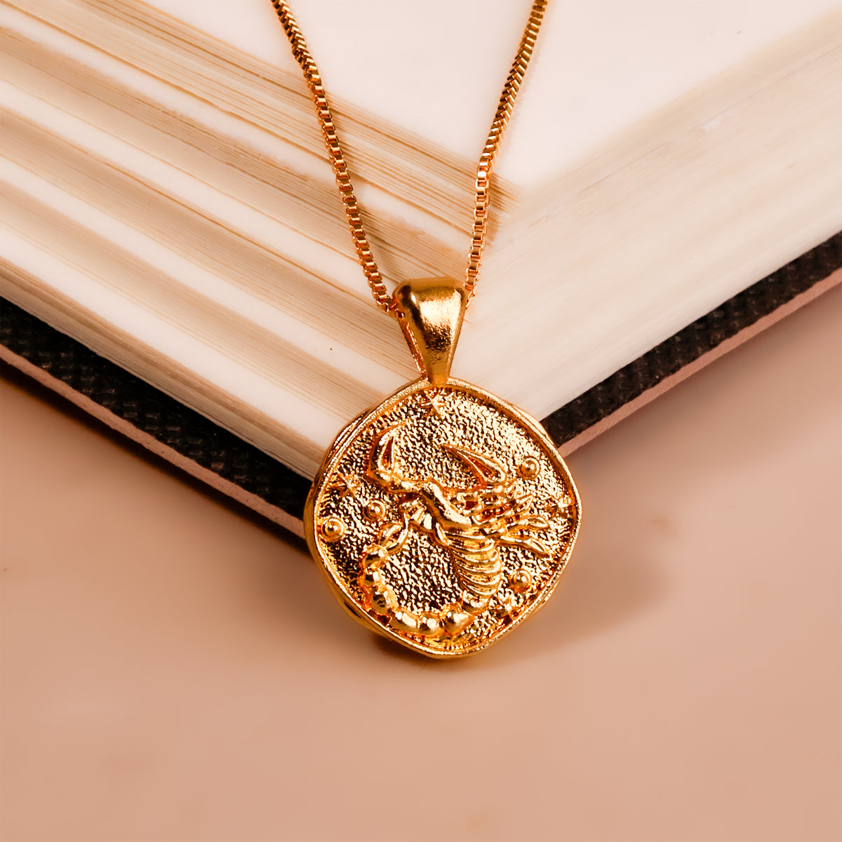 Scorpio Zodiac Sign Gold Plated Pendant
