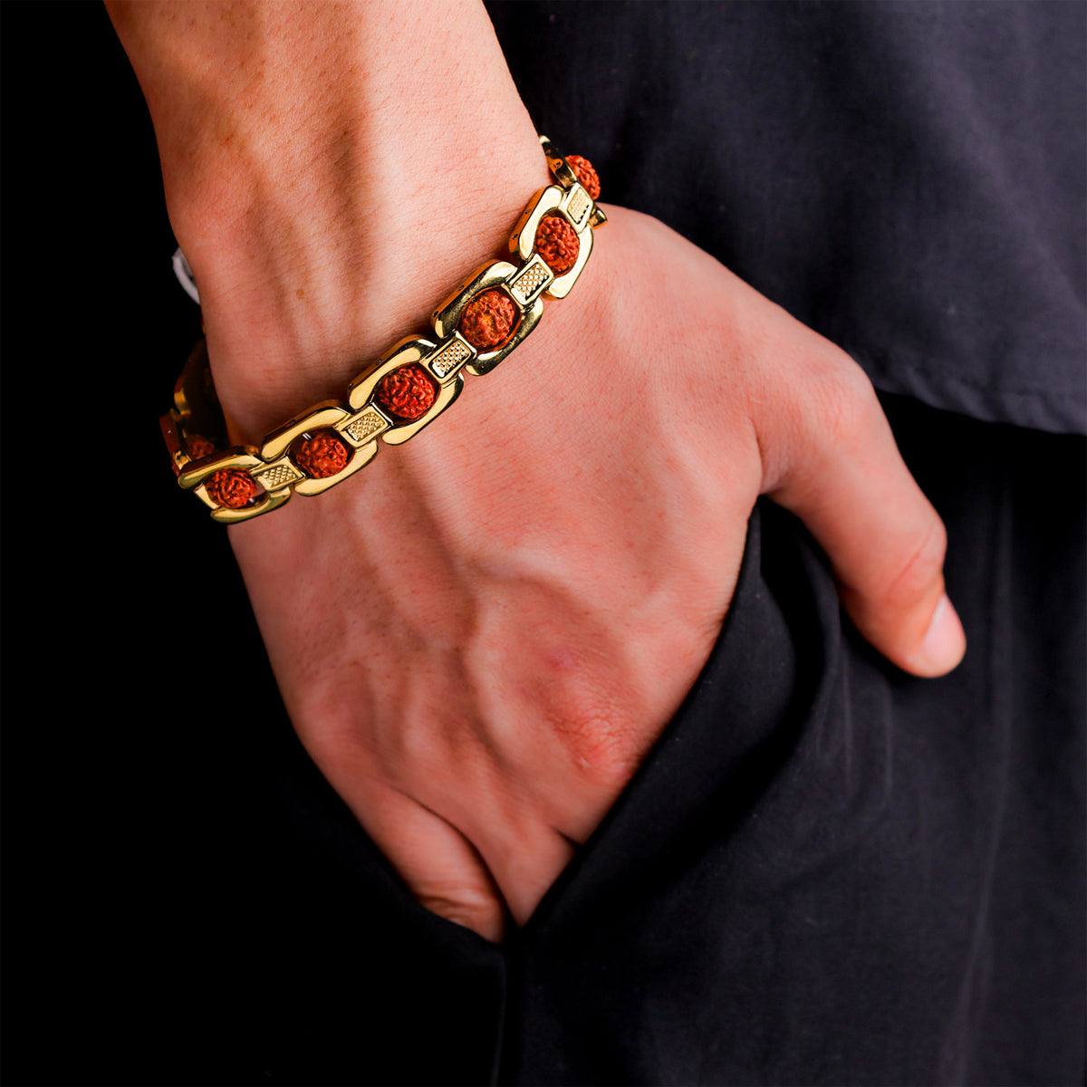 Rudraksha Bracelet (IGP Gold Plating) - Abhimantrit