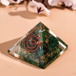 Green Jade Pyramid - Abhimantrit