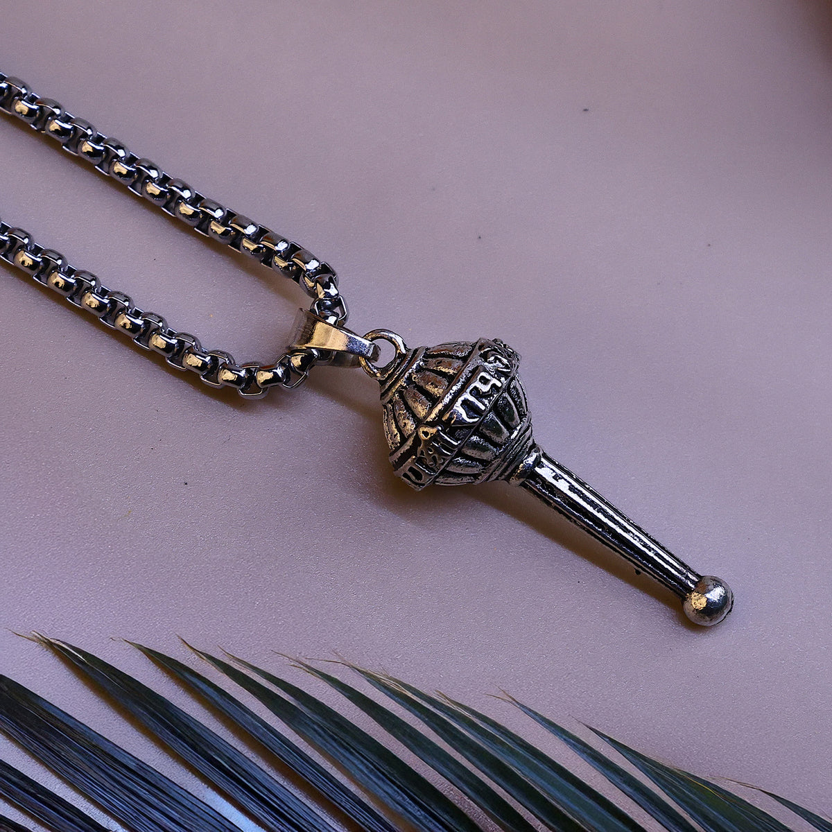 Silver Hanuman Ji Gada Pendant ( Blessings & Protection)- Abhimantrit
