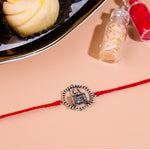 92.5 Pure Silver Trishul and Damru Thread Rakhi