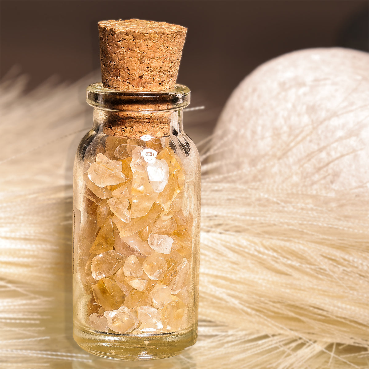 Citrine Bottle Chips - Abhimantrit
