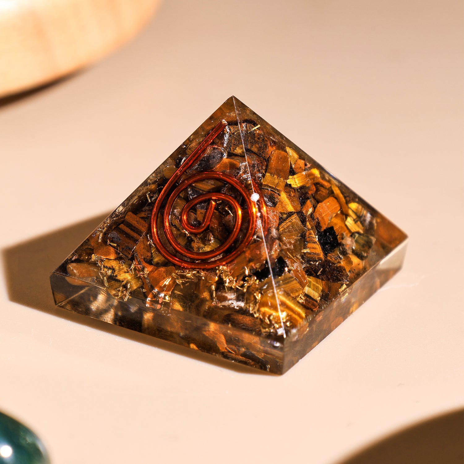 Tiger Eye Pyramid - Abhimantrit