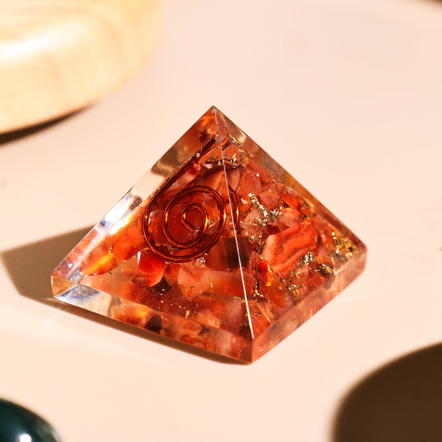 Carnelian Pyramid - Abhimantrit