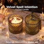 Velvet Spell Intention Crystal Candle – Dark Velvet Oudh Fragrance