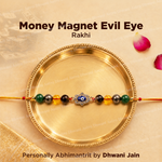 Money Magnet Evil Eye Rakhi | Protection & Prosperity| Multi-Crystal Raksha Bandhan Rakhi for Brother