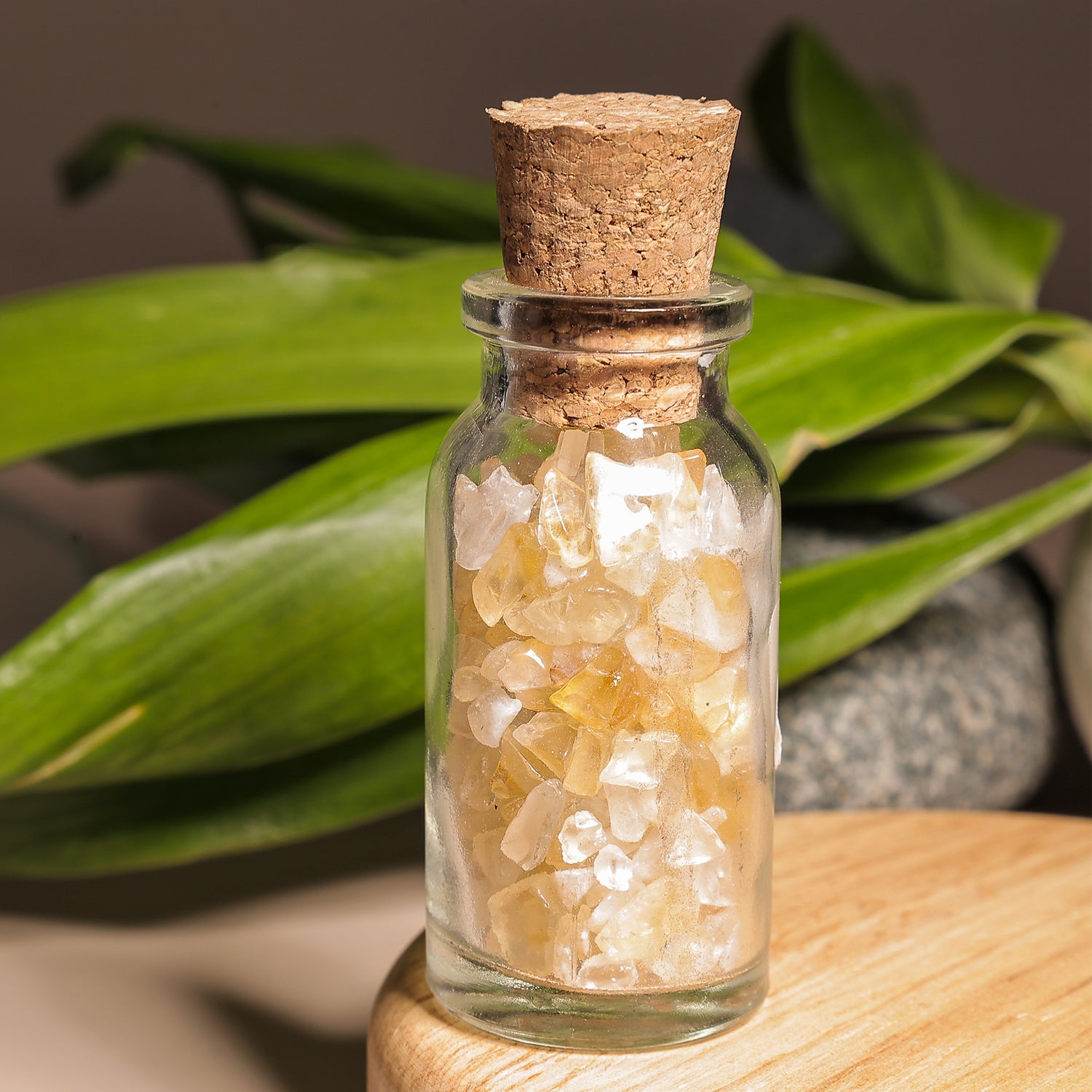 Citrine Bottle Chips - Abhimantrit