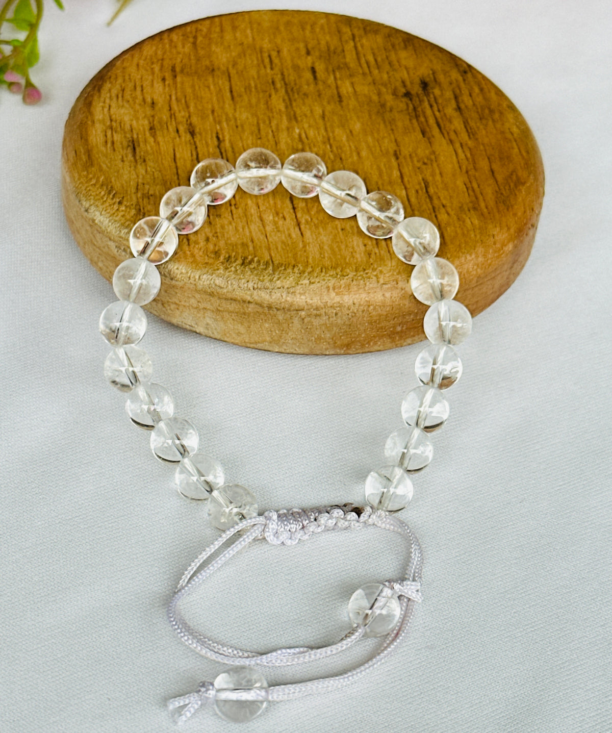 Removes Depression, Anger & Anxiety: Clear Quartz Thread Bracelet - Abhimantrit & Certified