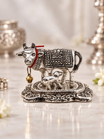 Chandra Prabha Kamdhenu Cow (German Silver)