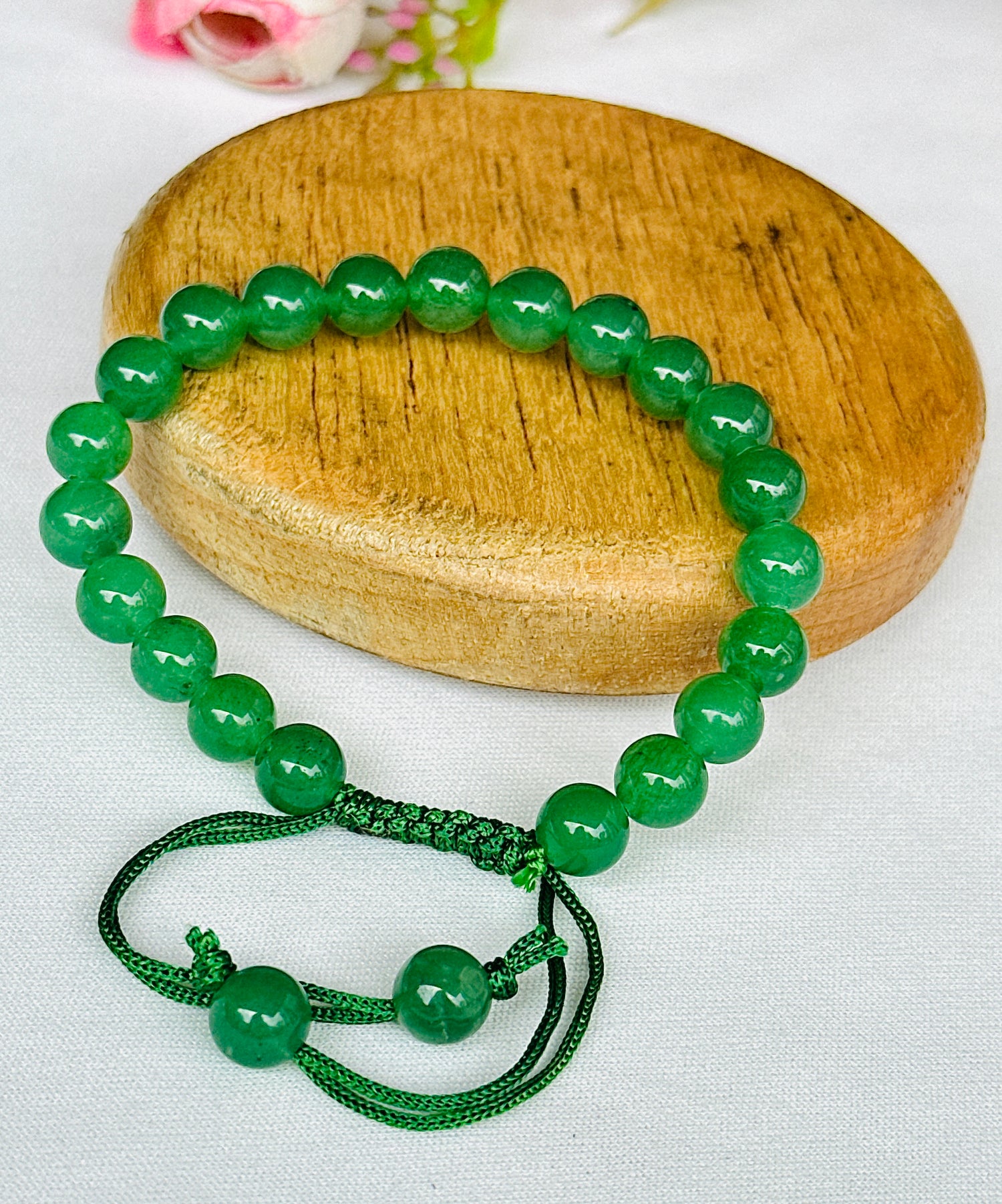 Promotes Wealth Attraction & Money Growth: Green Aventurine Thread Bracelet - Abhimantrit & Certified